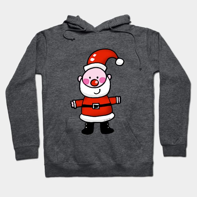 cute Christmas Santa Claus Hoodie by cartoonygifts